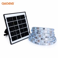 Kit de bande lumineuse LED RGB solaire à pixels, indice de protection IP65, 12V, 150 LED, 2W/ensemble, 5m/ensemble avec télécommande pour la décoration de jardin