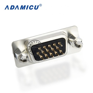Điện tử D-Sub DB15 nhúng thẳng PCB chấm dứt nữ <span class=keywords><strong>VGA</strong></span> 15 pin d-connector với 2A đánh giá Vật liệu tiếp xúc đồng thau hiện tại - Product Image 6