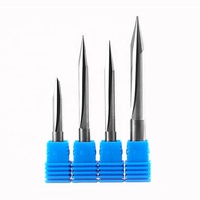 Outils de coupe de fraise en bout en carbure de tungstène à deux cannelures Mèches de routeur à pointe carbure CNC pour le travail du bois Ruban d'usinage en relief ODM OEM