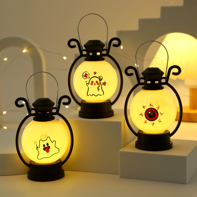 Halloween Decorations Indoor and Outdoor Yard Garden Lawn Party Lantern LED Lights Mini Halloween Lantern Light Decoration