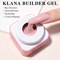 Gel de construction professionnel solide en argile, rose nude, dur, pour extension et réparation d'ongles UV LED