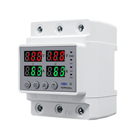 Protecteur de tension TOMZN 110V+110V+N, dispositif de protection contre les surtensions/sous-tensions, protection contre les surintensités, protection contre l'inéquilibre de tension, protection contre la mauvaise séquence de phases