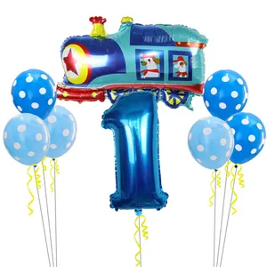 充气气球套装汽车乳胶气球套装生日快乐派对装饰婴儿淋浴气球套装