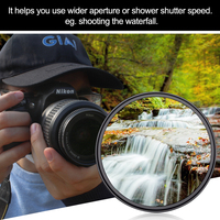Échantillon gratuit OEM/ODM Filtre ND pour appareil photo 37mm 49mm 52mm 58mm 67mm 72mm 77mm 82mm Filtre ND1000 pour appareil photo reflex numérique pour appareil photo Sony