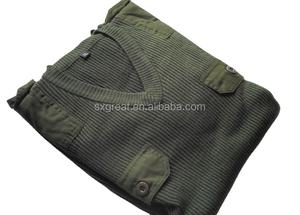 Cárdigan de cuello de punto verde oliva de alta calidad uniforme de <span class=keywords><strong>reserva</strong></span> de invierno de talla grande mangas de linterna con patrón de dibujos animados para hombres - Product Image 3