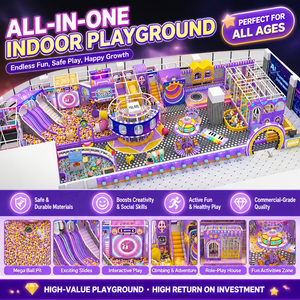 CE Certified Kids <b>Indoor</b> Playground with <b>Slide</b> Play Panel for Family Entertainment Center Project - Product Image 1
