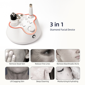 Nouvel appareil de beauté multifonctionnel 3-en-1 à jet d'oxygène et de diamant 2026, portable pour les soins de la peau à domicile - Product Image 6