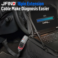 Travail de câble d'extension plat de haute qualité 16PIN OBD2 pour l'outil de Diagnostic de voiture d'interface de Diagnostic automobile OBD2