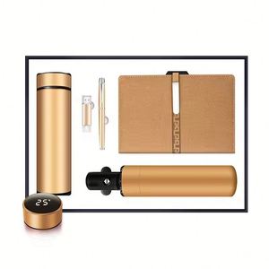 Wholesale Colorful Umbrella Gift <b>Set</b> Including Vacuum Mug Leather <b>Notebook</b> Pen for Corporate Business for Chinese New Year - Product Image 3
