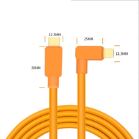 Cable de Conexión para Cámara, Extensor Tipo-C, Adaptador en Ángulo Recto, Macho a Macho, Conductor de Cobre, para Conexión de Cámara a Computadora