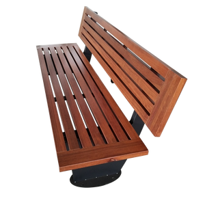 Chaise en bois carrée de <span class=keywords><strong>banc</strong></span> de patio en bois de jambe longue d'acier inoxydable de style moderne pour le parc extérieur de jardin et le lieu public pour diner - Product Image 1