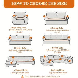 Modern Elastic Waterproof <strong>Sofa</strong> <strong>Cover</strong> for Living Room <strong>Corner</strong> <strong>Sofa</strong>-Full Wrap Non-Slip Machine Washable Fits 1-4 <strong>Seaters</strong> - Product Image 2