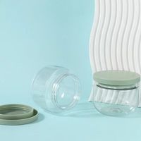Bocaux en plastique PET de luxe vides pour crème pour le visage et le corps, 50 ml/80 ml/250 ml/300 ml, vert, logo personnalisé, gel pour les cheveux, pot en plastique