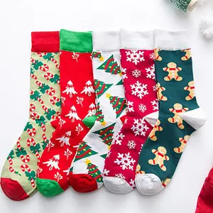 2023 Custom LOGO OEM & ODM socks knitted jacquard ugly christmas socks