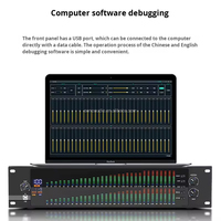Égaliseur informatique double 31 bandes professionnel pour la scène domestique, performance haute-médium-basse, réduction du bruit, barre numérique de sonorisation, métal