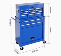 Carrito de Herramientas de Acero de Alta Calidad, Personalizable, Moderno, con Múltiples Cajones, Cierre Suave, Carga Pesada (200 kg), Impermeable y Ecológico