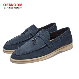 Mocassini da <span class=keywords><strong>uomo</strong></span> di design personalizzati di alta qualità in vera pelle scamosciata Casual di marca popolare stile da passeggio <span class=keywords><strong>scarpe</strong></span> piatte - Product Image 1