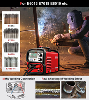 HONE FC145 1kg 110V/220V Machine à souder MIG sans gaz MIG/Stick/Lift-Tig 3-en-1 avec grand écran LCD à fil fourré Soudeuse MIG 110 220