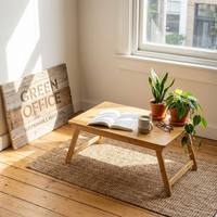 Table pliante compacte en bambou pour ordinateur portable avec ventilateur de refroidissement et port USB pour hôtel et café, configuration OEM ODM, logo personnalisé, vente en gros