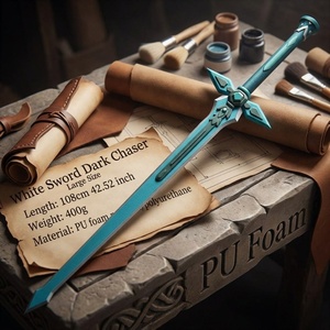Épée en mousse PU blanche Dark Chaser 42,52 pouces, légère et durable, inspirée de <span class=keywords><strong>Sword</strong></span> <span class=keywords><strong>Art</strong></span> <span class=keywords><strong>Online</strong></span>, accessoire de scène, arme de fantaisie, personnalisable OEM pour le cosplay - Product Image 3