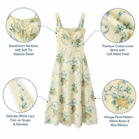 Robe plissée élégante d'été pour femme, style corset, coupe trapèze, bretelles spaghetti, jaune pâle, fluide, longueur midi, en Spandex et Cachemire, vente en gros