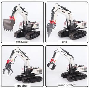 YT Vente flash Huina 1594 22CH Excavateurs RC en alliage Jouets télécommandés Échelle 1:14 Modèle <span class=keywords><strong>de</strong></span> véhicule d'ingénierie Cadeaux DIY pour adultes et enfants - Product Image 5