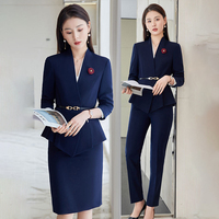 Vêtements de bureau d'affaires formels pour femmes de haute qualité ensemble deux pièces costume pour femmes entretien de trajet tenue formelle