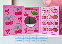 Palette de fards à paupières fraise et cerise en gros – Cosmétiques mignons – Vente en gros de fards à paupières