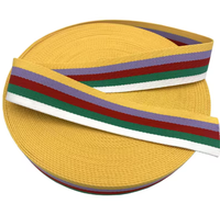 Vente en gros de rubans tissés en sergé chevrons 100% polyester haute ténacité, 5 couleurs, à motifs marguerite, rayé, léopard, zèbre, pour sacs et projets DIY