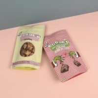 Bouchées de noix de coco végétaliennes, sachets de qualité alimentaire avec fermeture éclair, logo personnalisé, finition mate, impression numérique, toutes quantités, aliments pour animaux, chewing-gum