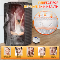 Dôme de sauna à vapeur portable en acrylique Qilong, utilisation en appartement moderne, respectueux de l'environnement, installation facile, chaise pliante incluse