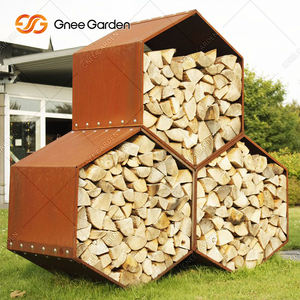 Large Indoor & Outdoor Firewood Rack with Fireplace Tool & <b>Log</b> Holder for Storage - Product Image 5