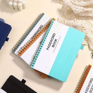Portable Spiral Notebook Password Keeper Book with 100 Sheets Hardcover Leather Cover Alphabetical Tabs Pocket Size Custom - Product Image 3