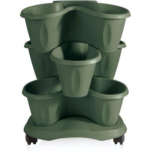 Juego de 3 jarrones CLOVER + platillo verde - Product Image 1
