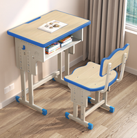 Confortable en plastique siège unique bleu mobilier scolaire chaise enfant étude Portable formation bureau et chaise ensemble