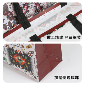 Nonwoven Fabric 3D Tote <b>Bag</b> Floral Butterfly Pattern Reusable General Packaging Customizable - Product Image 3