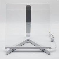 Tableau d'affichage LED effaçable en acrylique 20x20cm pour messages, lampe créative avec 7 stylos, idéal pour l'éducation et les cadeaux pour enfants - Vente en gros