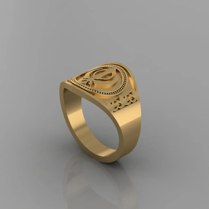Sikh khhalsa חותם טבעת גברים 18 קראט מצופה זהב 18 קראט טבעת מתנה עמיד למים - Product Image 3