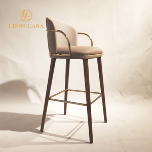 Custom Italy Design Factory Price Bar Chairs Wooden Bar <strong>Stools</strong> Comfortable <strong>Counter</strong> <strong>Height</strong> Bar <strong>Stools</strong> - Product Image 5