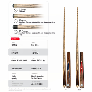 Củ gậy bi-a nhiều kích cỡ, 57 inch, 18 ounce, khớp nối 3/4, dành cho bi-a, snooker, bi-a 9 bi, gỗ tần bì Nam Mỹ, khớp nối 3/4 - Product Image 2