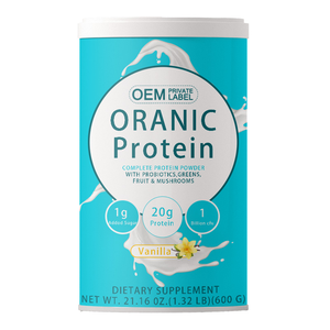 OEM Organik Vegan <span class=keywords><strong>Protein</strong></span> Tozu |   Porsiyon Başına 18g Bitki Bazlı <span class=keywords><strong>Protein</strong></span> |   Glutensiz, Süt Ürünleri İçermez, Soya İçermez, GDO'suz - Product Image 1