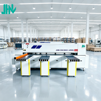 Scie à panneaux électronique automatique JHM-CNC2845 avec pinces d'alimentation servo pour le traitement des panneaux de meubles en atelier de taille moyenne