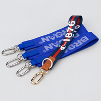 Lanières personnalisées en jacquard avec logo, avec mousqueton en métal de haute qualité pour clés de voiture, vente en gros