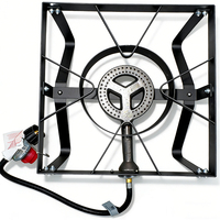 Réchaud à gaz propane portable d'extérieur robuste avec régulateur 10 PSI et design en fonte pour brassage maison, cuisson de crawfish et friteuse à dinde