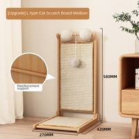 Rascador para Gatos Tipo L Mejorado, Resistente al Desgaste, de Sisal, Vertical, para Montar en la Pared, Estilo Simple