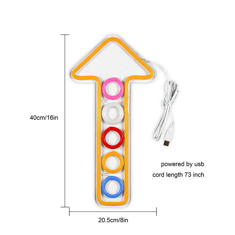 Горячая Распродажа WanXing светодиодная стрелка неоновая вывеска настенная подвесная USB питание клуб бар отель День рождения Свадьба Вечеринка акриловая неоновая вывеска на заказ