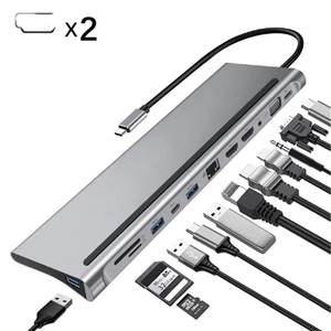 Concentrador NKIWI 12-en-1 para interfaz SD de compatibilidad HDMI <span class=keywords><strong>Multipuerto</strong></span> para adaptador de transferencia de datos para acoplamiento en stock - Product Image 1
