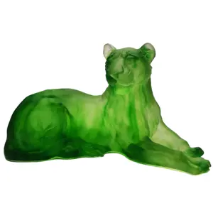 Hot latest high grade crystal mountain lion animal statue for home decoration hotel office display