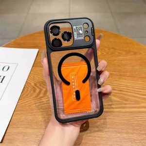 Funda para Teléfono con Lente de Vidrio, Soporte Metálico, Botones Transparentes, Carga Inalámbrica Magnética para iPhone 17 16 Pro Max 15 14 13 12 Plus - Product Image 5