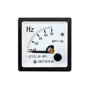 48*48mm AC Frequency Meter Hertz Meters Hz 45-65Hz Input 400V Pointer Type Meter 99T1
